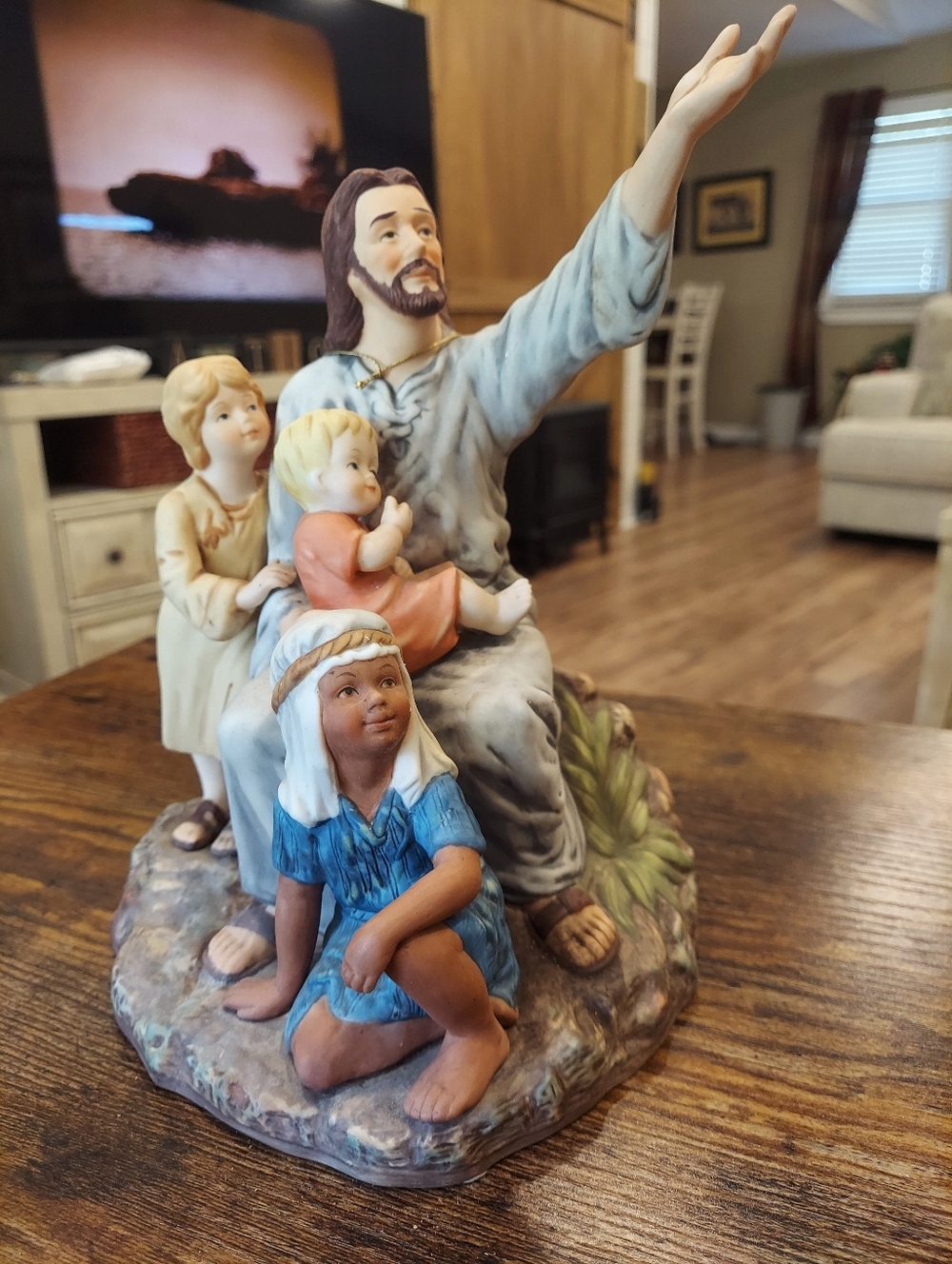 Homco Jesus w/ Children "Come Unto Me" #8846~1989 Masterpiece Porcelain Figurine